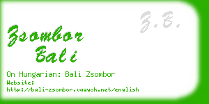 zsombor bali business card